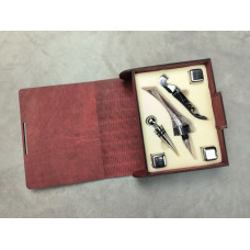 Подарочный винный набор Moltis в деревянном футляре-книге (без гравіювання) MV-1204