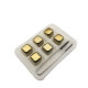 Кубики для віскі та інших напоїв Moltis 6 шт Золото + щипці Whiskey Stones Gold GK6