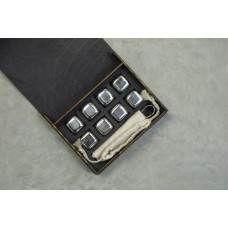 Кубики для віскі Moltis Relax Whiskey Stones Original Wood 8 шт з металу у серебряном цвете (без гравировки) MBS - 10507