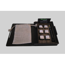 Кубики для віскі Moltis Relax Whiskey Stones Original Wood 6 шт з металу у серебряном цвете MBS - 10500