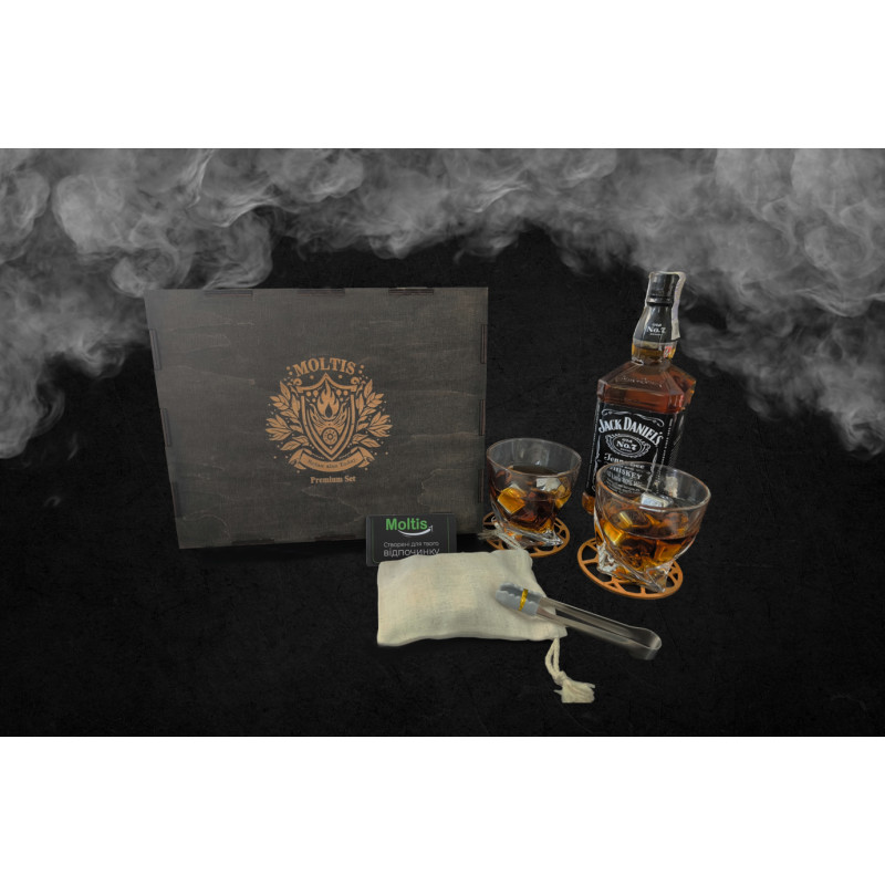 Подарункові набори Moltis Relax Whisky Stones для чоловіків, Quadro 8 шт каменів (MR-1001)