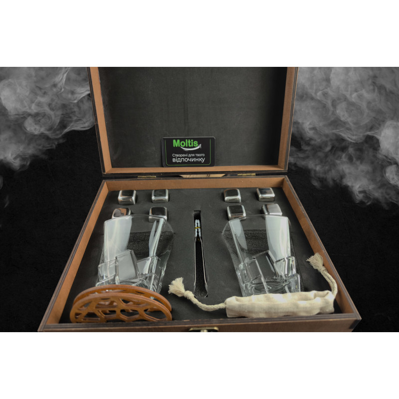 Подарункові набори Moltis Relax Whisky Stones, Saxum 8 шт каменів (MR-1013)