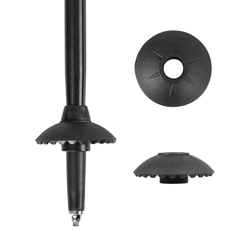 Трекінгові палиці Moltis Relax 140 Antishock чорні: для скандинавської ходьби, з амортизацією