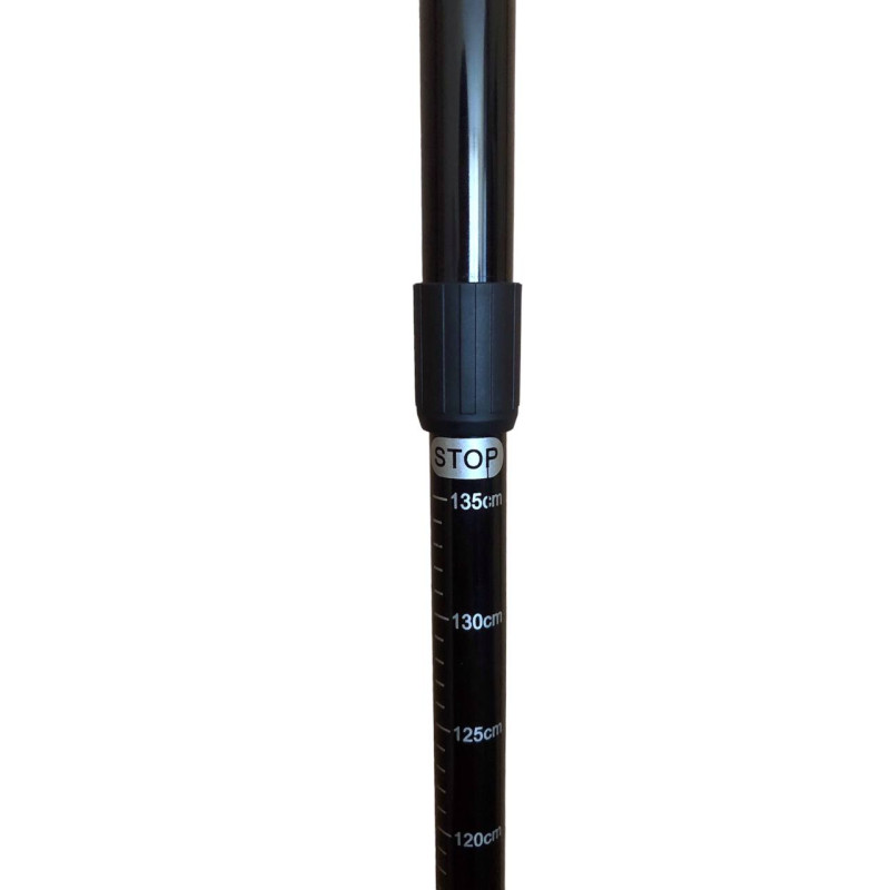 Трекінгові палиці Moltis Relax 140 Antishock чорні: для скандинавської ходьби, з амортизацією