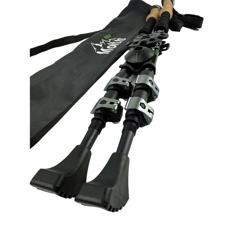 Палиці для скандинавської ходьби Moltis Relax 275 SM: телескопічні, з насадками