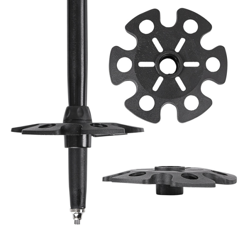 Трекінгові палиці Moltis Relax 140 Antishock чорні: для скандинавської ходьби, з амортизацією