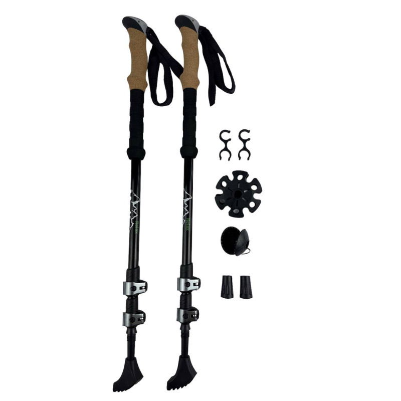 Палиці для скандинавської ходьби Moltis Relax 275 SM: телескопічні, з насадками