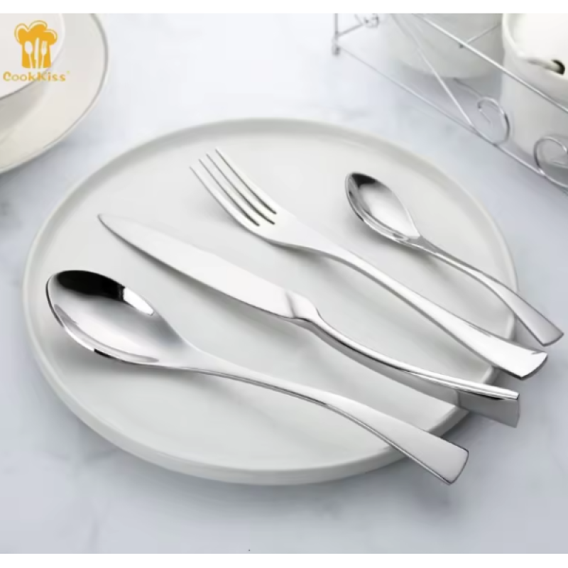 Набір столових приборів Moltis подарунковий 4 предмети, Сталь, Срібні