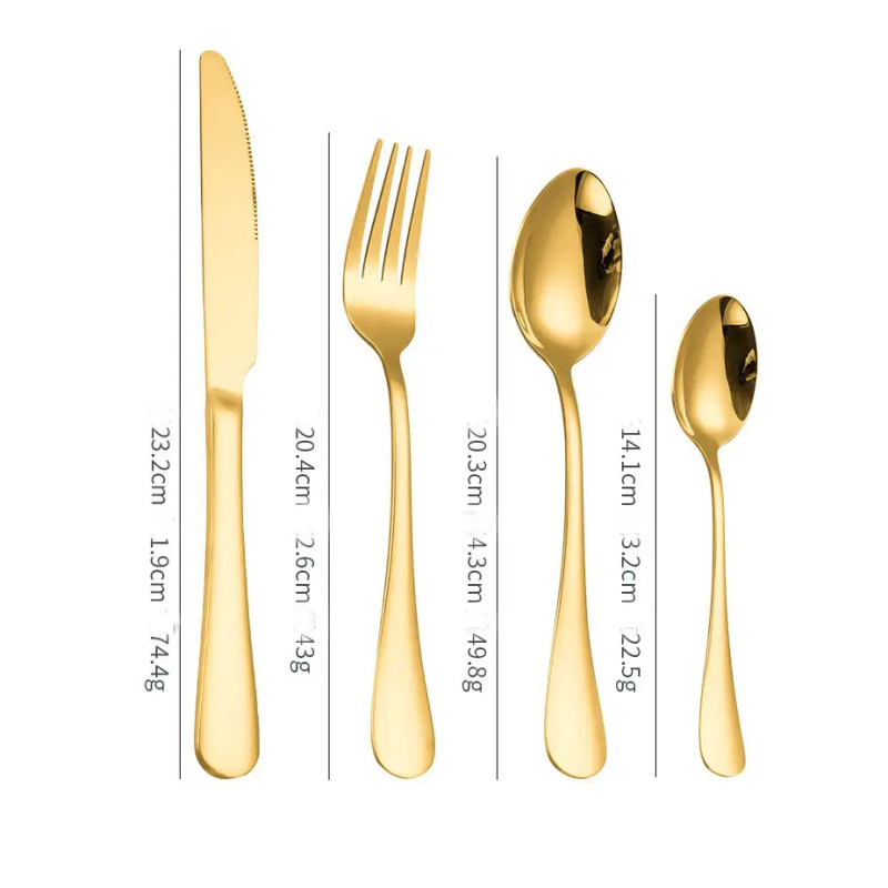 Набір столових приборів Moltis подарунковий 24 предмети, Сталь, Срібні, в подарунковому кейсі Lux