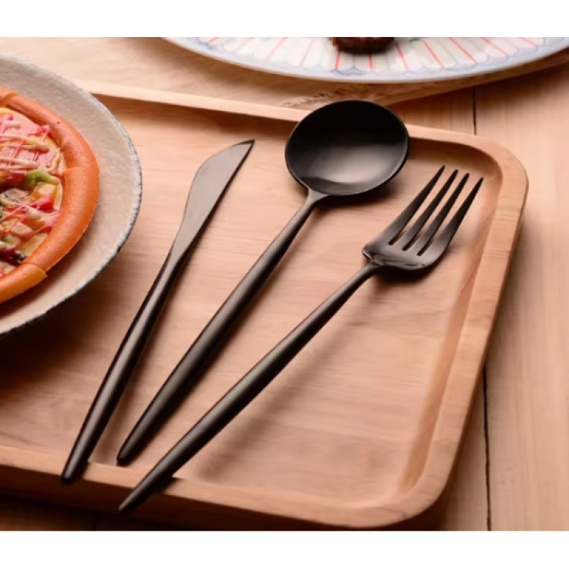 Набір столових приборів Moltis 4 предмети, Чорний, у подарунковому кейсі