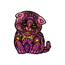 Пазл дерев'яний Казковий Котик A4