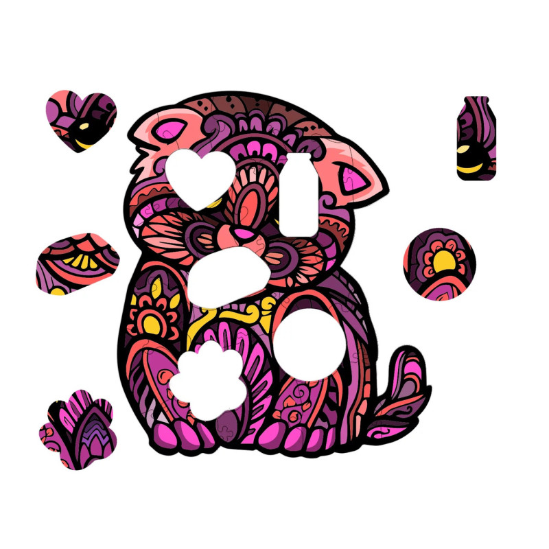 Пазл дерев'яний Казковий Котик A4