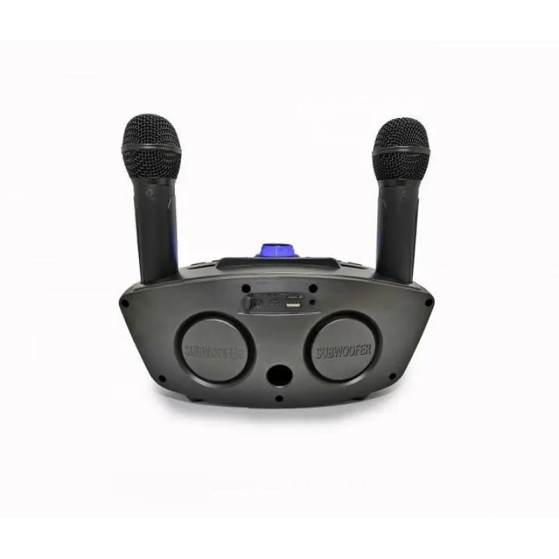 Караоке система SDRD бездротова, на два мікрофони SD-306 з ABS пластику й алюмінію Black