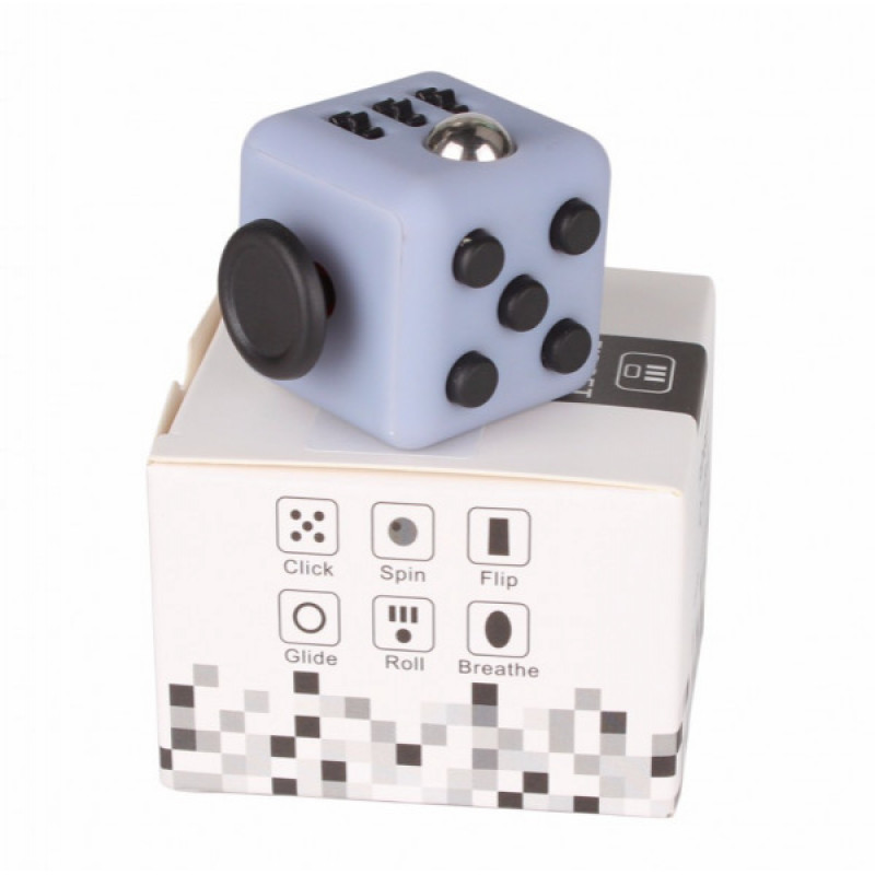 Кубик-антистрес Fidget Cube з пластику Gray, колір — сірий.