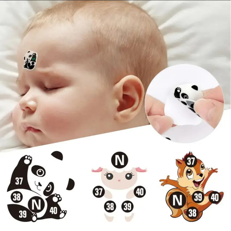 Комплект Термометр – наклейка на лоб 5 шт. Uni_11-15 для безперервного вимірювання температури