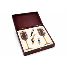 Винний подарунковий набір Moltis – 2 келихи з відкривачкою, аератором і пробкою 10120