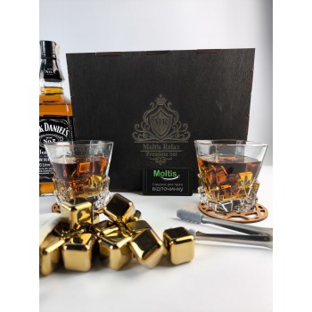 Подарункові набори Moltis Relax Whisky Stones для чоловіків, Quadro 8 шт каменів (MR-1014)