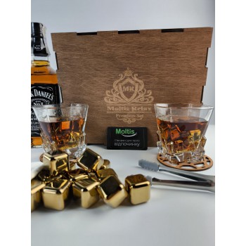 Подарункові набори Moltis Relax Whisky Stones для чоловіків, Quadro 8 шт каменів (MR-1011)