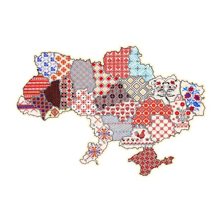 Пазл деревянный Украина вышитая UKRAINE А3