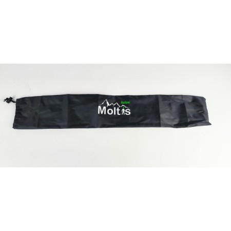 Сумка – чехол Moltis для хранения трекинговых палок в черном цвете, на затяжках с ручкой для транспортировки.
