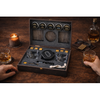 Електросмокер для бару 6 видів деревини + 2 склянки для віскі