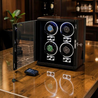 Вайндер для колекції годинників 4 слоти замок LED TPD 10201